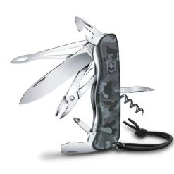 Baroudeur Couteau De Poche Fermant, Bague Double Sécurité N°7 OPINEL Bleu Cyan